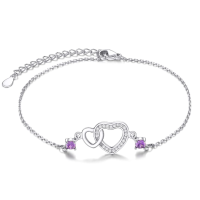 FYUKISS Heart Infinity Mother Daughter Bracelet for Women Mother's Day Jewelry Gift Birthday